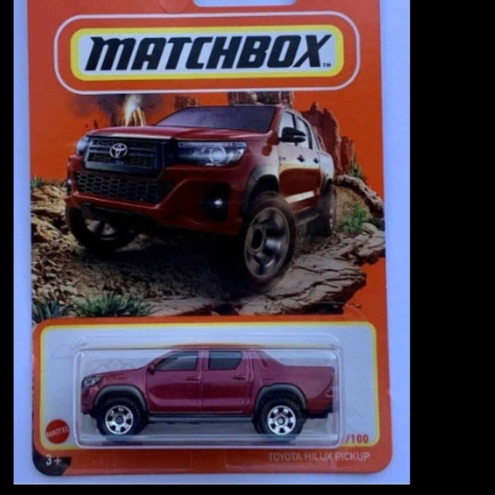 Matchbox Toyota Hilux Pickup Red Car Toys Metal Fun Racing